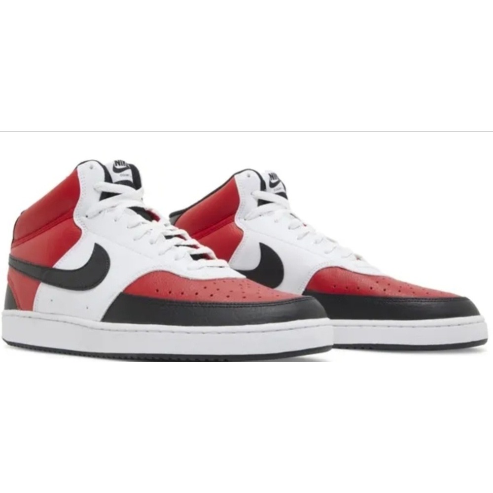 Nike Court Vision Mid Mens Sneakers Red White Black DM1186-600 Size 10.5